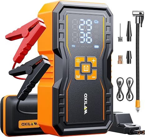 OXILAM Jump Starter 6000A for All Gas